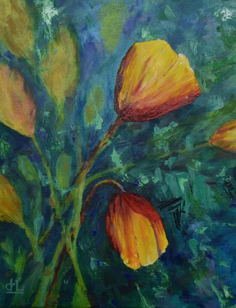 Tulips 14x18 oil on canvas
